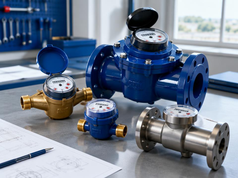 Precision water meters — placeholder imagery for client replacement
