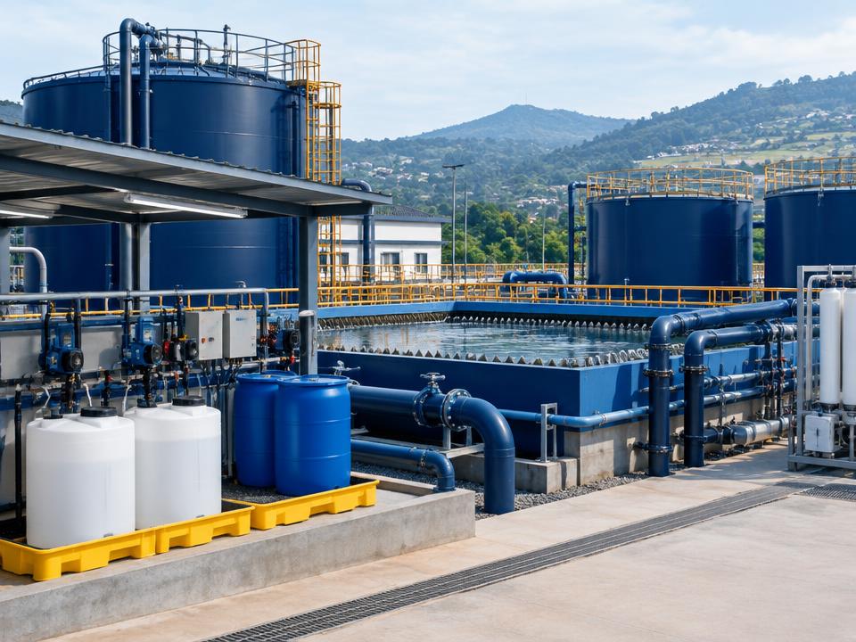 Industrial water treatment facility — placeholder imagery for client replacement